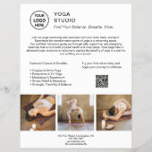Yoga-instructrice leraar Witte Promotie Zakelijk Flyer (Voorkant)