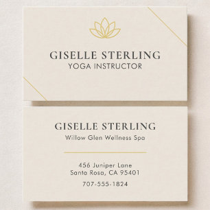 Yoga-instructrice Lotus Visitekaartje