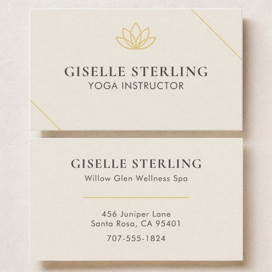 Yoga-instructrice Lotus Visitekaartje