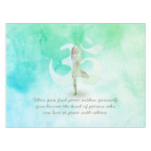YOGA-instructrice Meditatie Boomhouding Om-teken c Tafelkleed (Voorkant (Horizontaal))