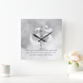 YOGA-instructrice Meditatie Boompositie Om-teken C Vierkante Klok (Huis)