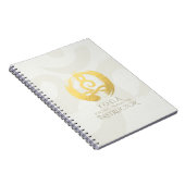 Yoga-instructrice meditatiehouding Zen & OM-symboo Notitieboek (Rechterzijde)