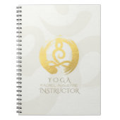 Yoga-instructrice meditatiehouding Zen & OM-symboo Notitieboek (Voorkant)