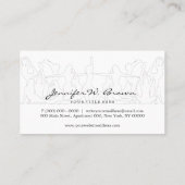 Yoga-instructrice namaste fitnessdans visitekaartje (Achterkant)