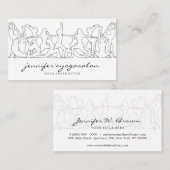 Yoga-instructrice namaste fitnessdans visitekaartje (Voorkant / Achterkant)