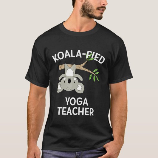 Yoga-instructrice Schattige Koala Grappige Stunt T-shirt (Voorkant)