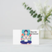 Yoga-instructrice Visitekaartje (Staand voorkant)