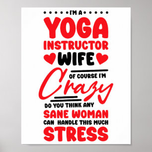 Yoga-instructrice Vrouw Vriendin Design Voor Yoga  Poster