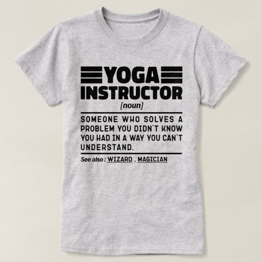 Yoga-instructrice Zelfstandig naamwoord Coach Waar T-shirt (Design voorkant)