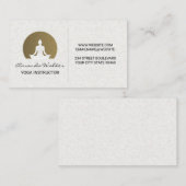 Yoga-instructrice | Zittend in lotushouding Visitekaartje (Voorkant / Achterkant)