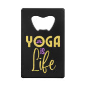 Yoga is een leven-Yoga-medaille Creditkaart Flessenopener (Voorkant)