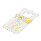 Yoga is een leven-Yoga-medaille Creditkaart Flessenopener (Achterkant Gekanteld)