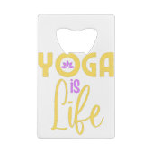 Yoga is een leven-Yoga-medaille Creditkaart Flessenopener (Achterkant)