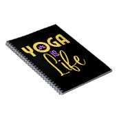 Yoga is een leven-Yoga-medaille Notitieboek (Rechterzijde)