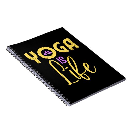 Yoga is een leven-Yoga-medaille Notitieboek (Rechterzijde)