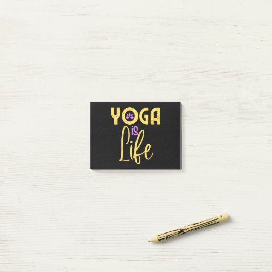 Yoga is een leven-Yoga-medaille Post-it® Notes (Op bureau)