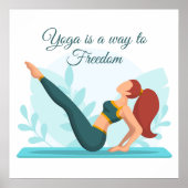 Yoga is een weg naar vrijheid -  Yoga Kunst Poster (Voorkant)