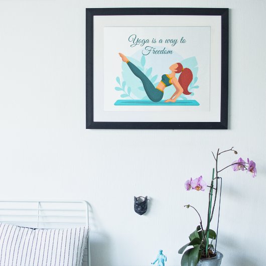 Yoga is een weg naar vrijheid -  Yoga Kunst Poster