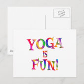 Yoga is Fun Briefkaart (Voorkant / Achterkant)