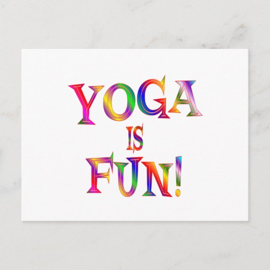 Yoga is Fun Briefkaart (Voorkant)