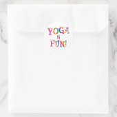 Yoga is Fun Ronde Sticker (Tas)