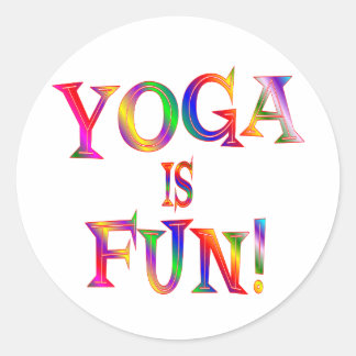 Yoga is Fun Ronde Sticker