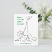 Yoga is goedkoper dan een Therapist Briefkaart (Staand voorkant)