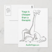Yoga is goedkoper dan een Therapist Briefkaart (Voorkant / Achterkant)