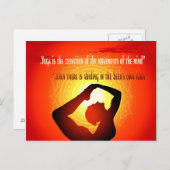 "Yoga is het stoppen van de bewegingen van de gees Briefkaart (Voorkant / Achterkant)