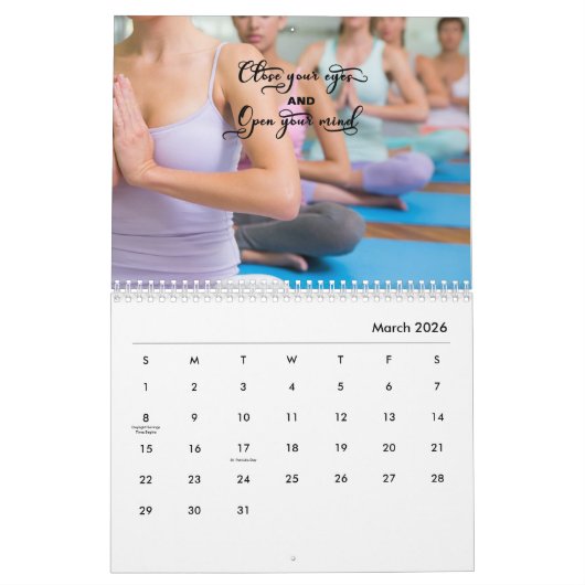 Yoga is Life Wall Agenda Kalender (Mar 2026)