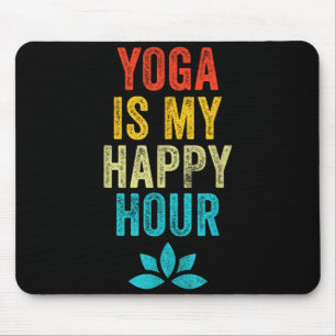 Yoga Is Mijn Gelukkig Uur Meme Vintage Grappige Yo Muismat