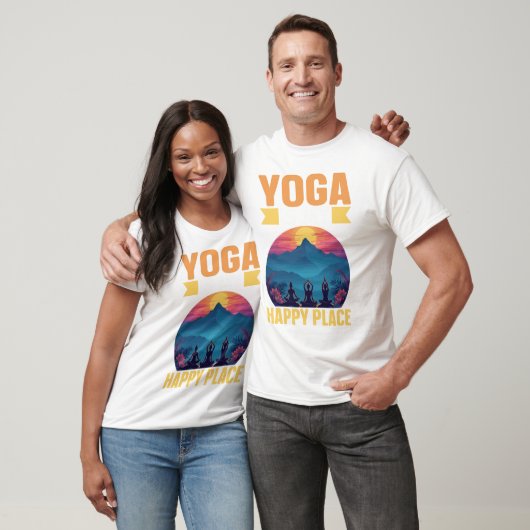 Yoga is mijn gelukkige plek t-shirt (Unisex)