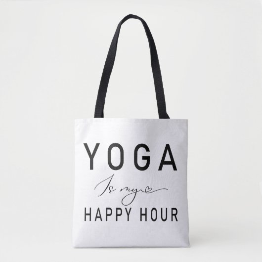 Yoga is mijn gelukkige uur tote bag (Voorkant)