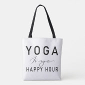 Yoga is mijn gelukkige uur tote bag (Achterkant)