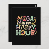 Yoga is mijn Happy Hour Briefkaart (Voorkant / Achterkant)