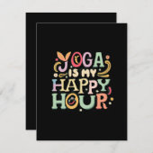 Yoga is mijn Happy Hour Informatiekaartje (Voorkant / Achterkant)
