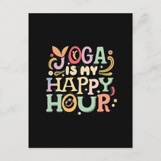 Yoga is mijn Happy Hour Informatiekaartje (Voorkant)
