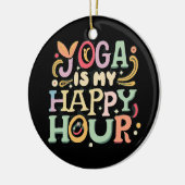 Yoga is mijn Happy Hour Keramisch Ornament (Links)