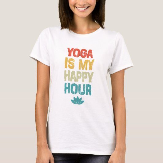Yoga is mijn Happy Hour T-shirt (Voorkant)