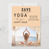 Yoga is mijn happy hour Vrouw poseren yoga Kaart (Voorkant)