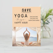 Yoga is mijn happy hour Vrouw poseren yoga Kaart (Staand voorkant)