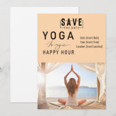 Yoga is mijn happy hour Vrouw poseren yoga Kaart (Voorkant / Achterkant)