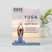 Yoga is mijn happy hour Vrouw poseren yoga Kaart (Staand voorkant)