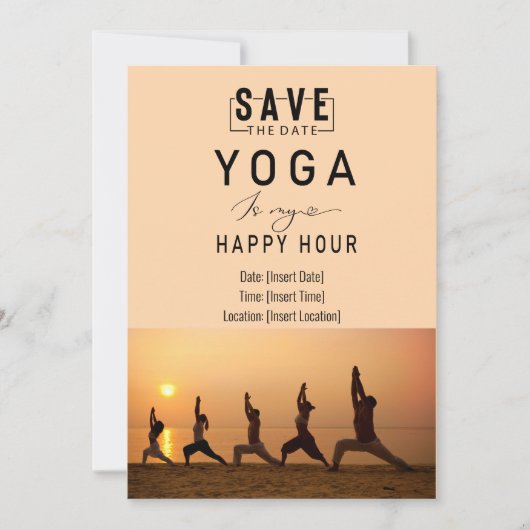 Yoga is mijn happy hour Vrouw poseren yoga Kaart (Voorkant)