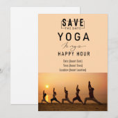 Yoga is mijn happy hour Vrouw poseren yoga Kaart (Voorkant / Achterkant)