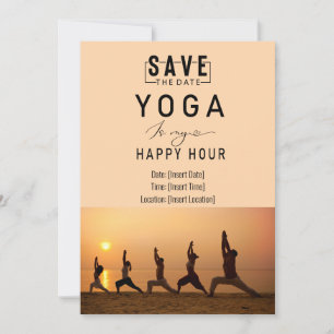 Yoga is mijn happy hour Vrouw poseren yoga Kaart