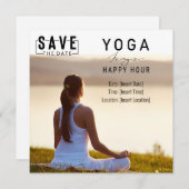 Yoga is mijn happy hour Vrouw poseren yoga Kaart (Voorkant / Achterkant)