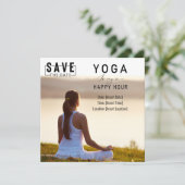 Yoga is mijn happy hour Vrouw poseren yoga Kaart (Staand voorkant)