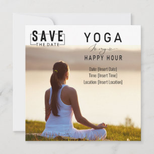 Yoga is mijn happy hour Vrouw poseren yoga Kaart