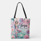 Yoga is mijn therapie tote bag (Achterkant)